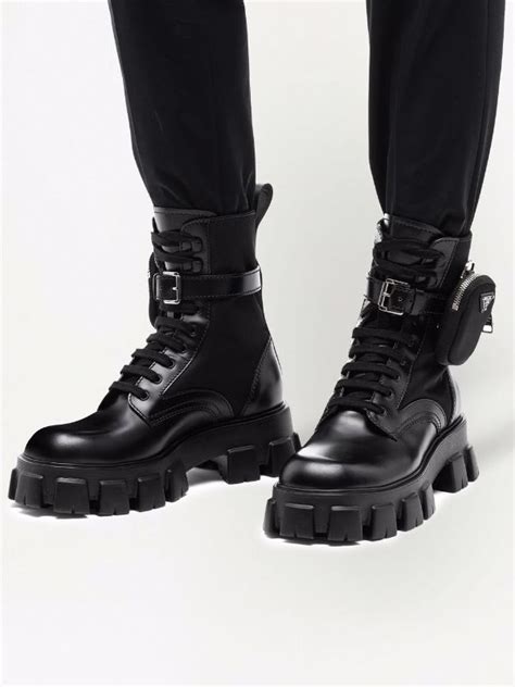 black prada mens boots and shoes|Prada black aftershave boots.